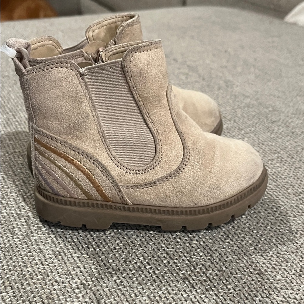 Kids Tan Suede Boots
